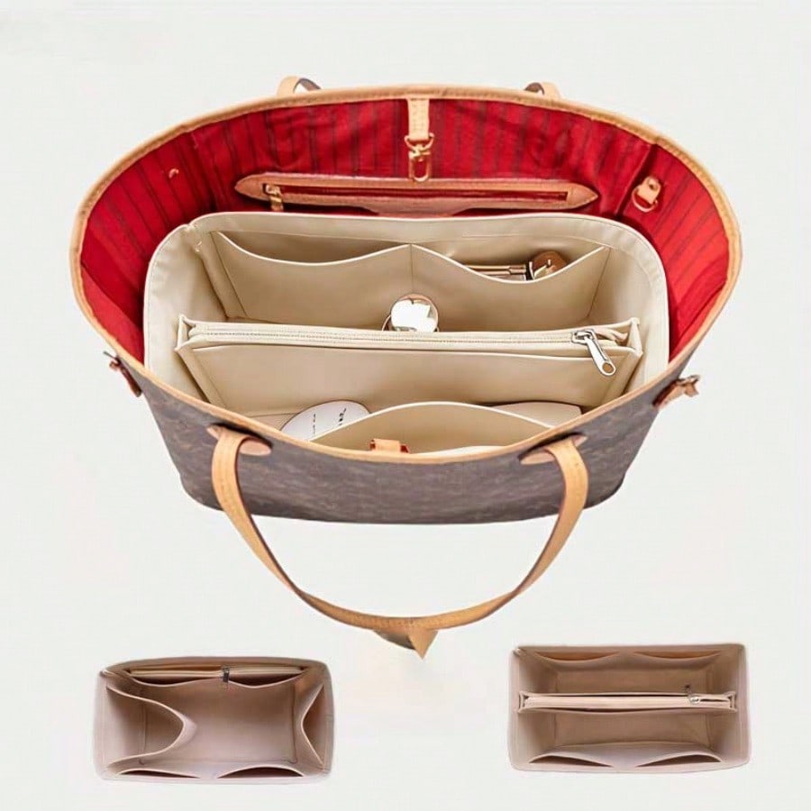 Felt Inset Bag Organizer, Mult - Cosmetic Bags 评论和价格