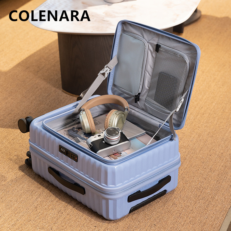 COLENARA Cabin Suitcase Front  - Front Opening Laptop Luggage 24 Inch 评论和价格